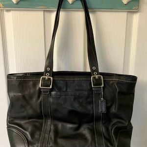 Vintage Black Coach Leather tote bag